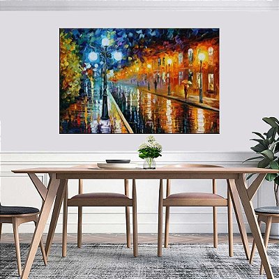 Quadro Pintura Tela Cidade Paisagem Urbana 4017