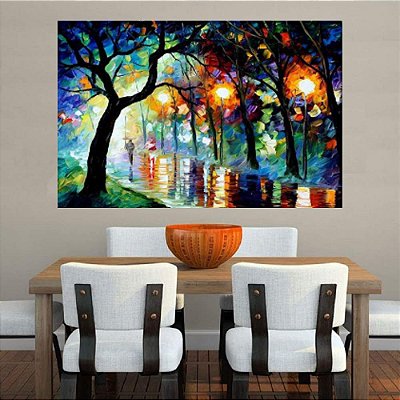 Quadro Pintura Tela Cidade Paisagem Urbana 4019