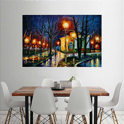 Quadro Pintura Tela Cidade Paisagem Urbana 4020