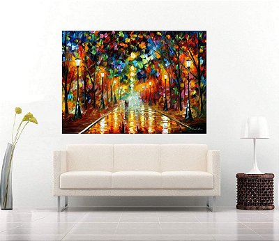 Quadro Pintura Tela Cidade Paisagem Urbana 4024