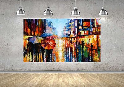 Quadro Pintura Tela Cidade Paisagem Urbana 4025