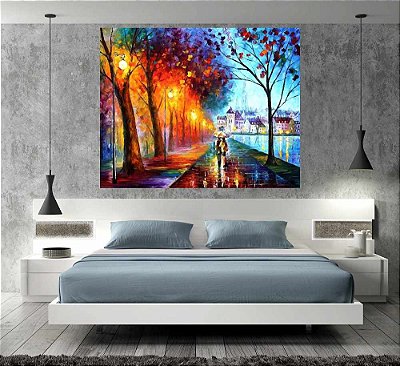 Quadro Pintura Tela Cidade Paisagem Urbana 4026