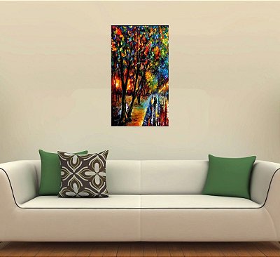 Quadro Pintura Tela Cidade Paisagem Urbana 4302