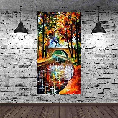 Quadro Pintura Tela Cidade Paisagem Urbana 4304