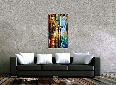 Quadro Pintura Tela Cidade Paisagem Urbana 4317