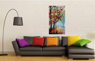 Quadro Pintura Tela Cidade Paisagem Urbana 4323