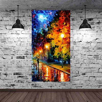Quadro Pintura Tela Cidade Paisagem Urbana 4326