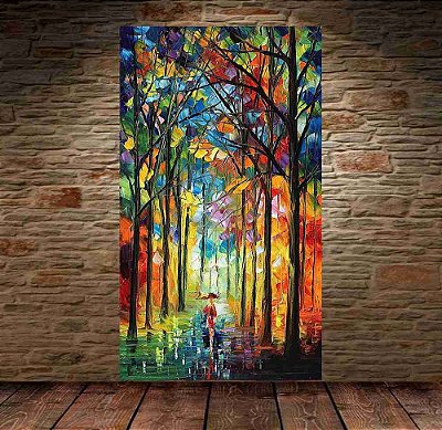 Quadro Pintura Tela Cidade Paisagem Urbana 4329