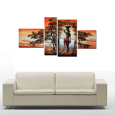Quadro Decorativo Africano Paisagem 443