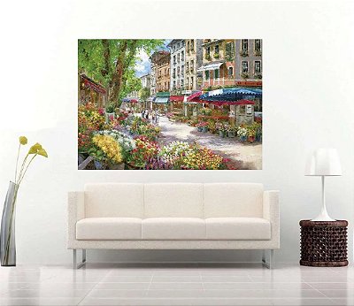 Quadro Pintura Tela Cidade Paisagem Urbana 4501
