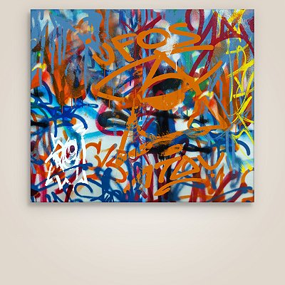 Quadro Decorativo Grafite Urbano Cores Vibrantes e Arte Caligrafia Street Art 6032