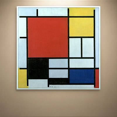 Quadro Decorativo Abstrato Geométrico Mondrian Colorido Minimalista Moderno 6174