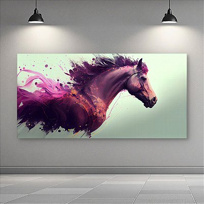 Quadro Decorativo Cavalo Abstrato Arte Moderna Colorida Pintura a Óleo 6314