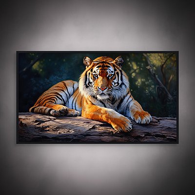 Quadro Decorativo Tigre Majestoso em Repouso Imersão Selvagem e Realismo 6326