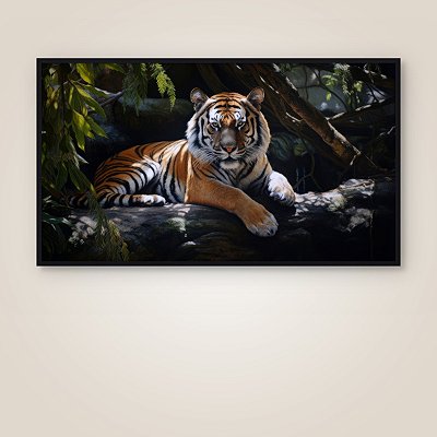Quadro Decorativo Tigre Majestoso na Selva e Natureza Selvagem 6321