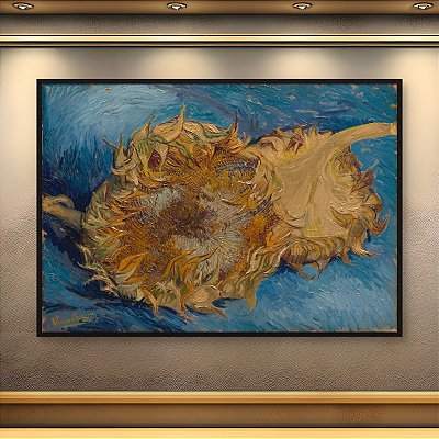 Quadro Decorativo Florais Girassóis Deitados Van Gogh 6509
