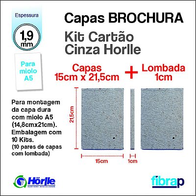 Kit Montagem Brochura A5 lombada 1cm, MP Mimos Personalizados