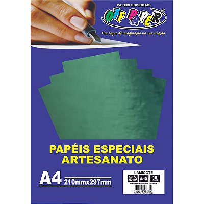Papel Lamicote Verde A4 250g 10fls