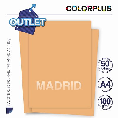 50 Folhas Colorplus Madrid 180g/m2 - Formato A4