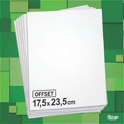 Papel Offset  (17,5x23,5cm),