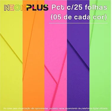 Neonplus Kit 25fls A4, 5 fls. de cada cor