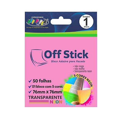 Off Stick - Transparente Neon 76Mm X 76Mm
