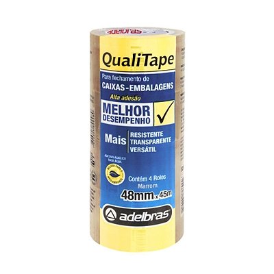 FITA QUALITAPE KRAFT 48MM X 45M - TORRE COM 4 ROLOS