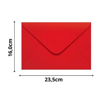 ENVELOPE SCRITY 160X235 CONVITE VERMELHO 80 g/m2