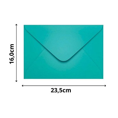 ENVELOPE SCRITY 160X235 CONVITE AZUL TURQUESA 80 g/m2