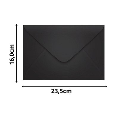 ENVELOPE SCRITY 160X235 CONVITE PRETO 80 g/m2