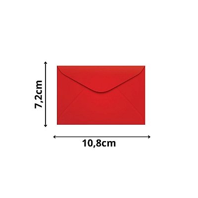 ENVELOPE SCRITY 072X108 VISITA VERMELHO 80 g/m2