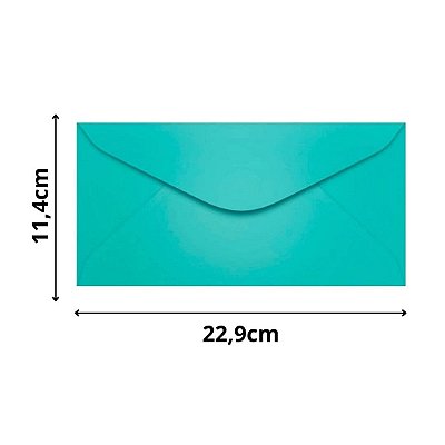 ENVELOPE SCRITY 114X229 OFICIO AZUL TURQUESA 80 g/m2