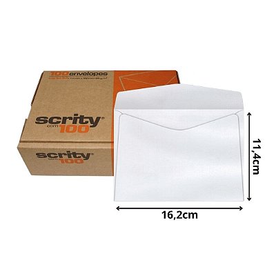 ENVELOPE SCRITY CARTEIRA 114X162 CARTA 75G C/100