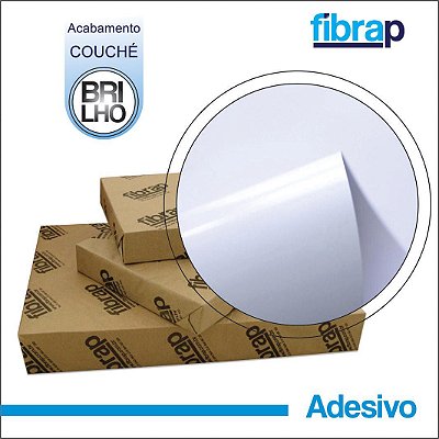 Adesivo Brilho/Couché 180g/m2 , pacote 100fls.