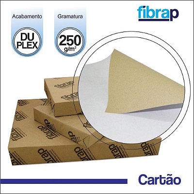 Cartão Duplex 250g/m2 , pacote 200fls.