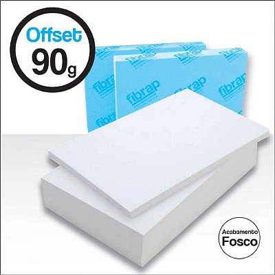 Papel Offset 90g/m2,  pacote 500fls.