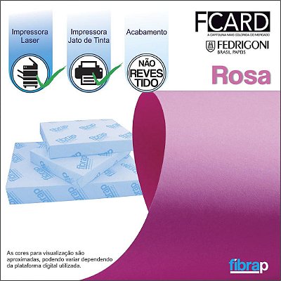 F Card Rosa,  pacote 100fls.