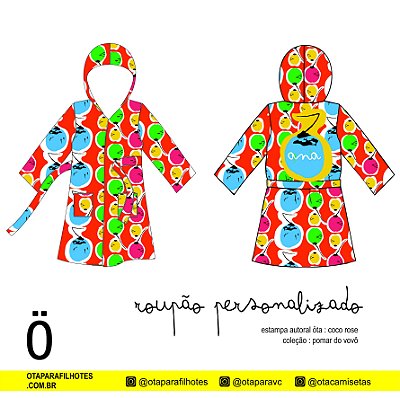 ROUPÃO PERSONALIZADO_ COCO ORANGE _ ÖTA PARA FILHOTES