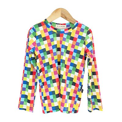 BLUSA DE PROTEÇÃO infantil . estampa XADREZ OS BICHOS DA DONA ÖTA . OTA .