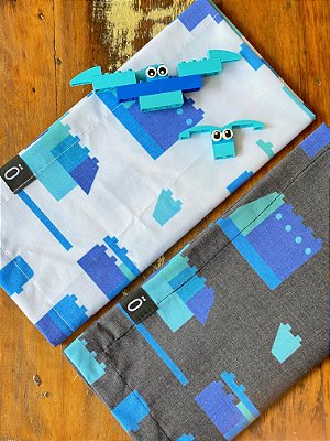 PANINHOS MULTIUSO COLORIDOS_ estampa PLANETA BURUBLU_ kit com 2 peças