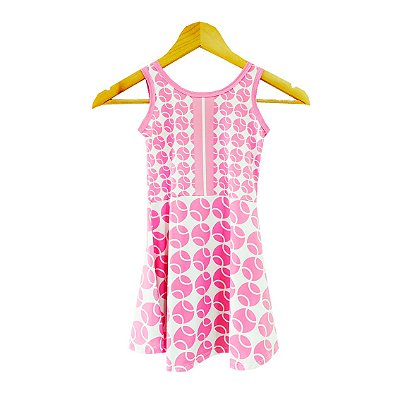 vestido  de TENNIS | SERENA | .  estampa PINK BALL . OTA .
