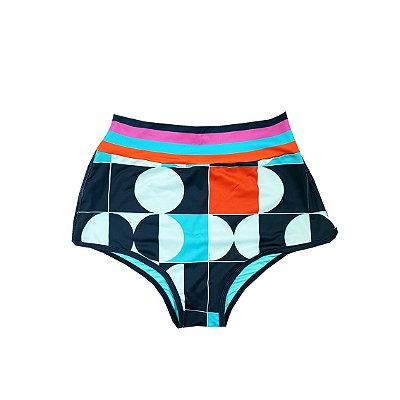 SHORT BEACH TENISTA/SURF .  estampa GEOMÉTRICOS PRETO COM BRANCO . ÖTA TENNIS CLUB