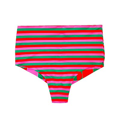 HOT PANT PARA BEACH TENISTA/SURF .  estampa LISTRADO GEOMÉTRICOS VERDE COM VERMELHO . ÖTA TENNIS CLUB