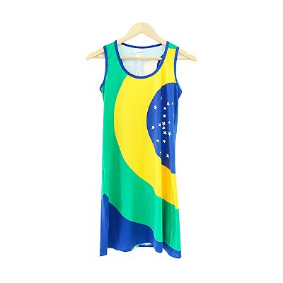 vestido  de TENNIS  E BEACH TENNIS | nadador  SLIM| .  estampa  MEU BRASIL BRASILEIRO . OTA .