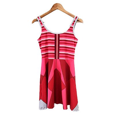 vestido  de TENNIS |MARIA ESTHER| .  estampa QUARTZO ROSA . ÖTA TENNIS CLUB