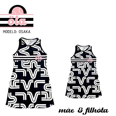 vestido de TENNIS e B.T | nadador OSAKA . SMASH PARADISE BLACK. ÖTA TENNIS CLUB
