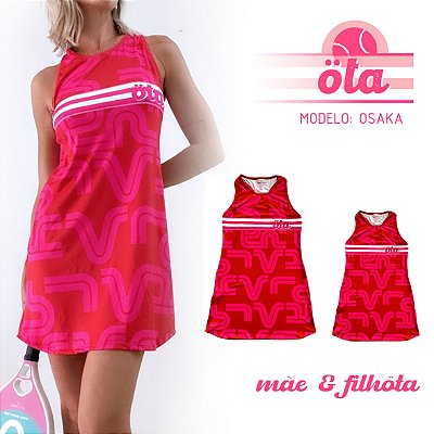 vestido de TENNIS e B.T | nadador OSAKA . SMASH PARADISE RED. ÖTA TENNIS CLUB