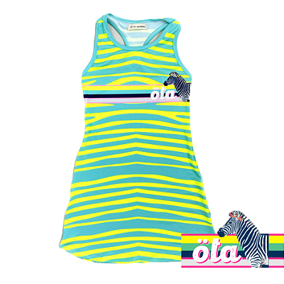 vestido de TENNIS e B.T | nadador OSAKA . DONA ZEBRA FLUOR . SAVANA . ÖTA TENNIS CLUB