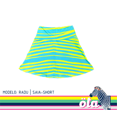 saia de TENNIS |RADU| .  estampa DONA ZEBRA FLUOR. ÖTA TENNIS CLUB