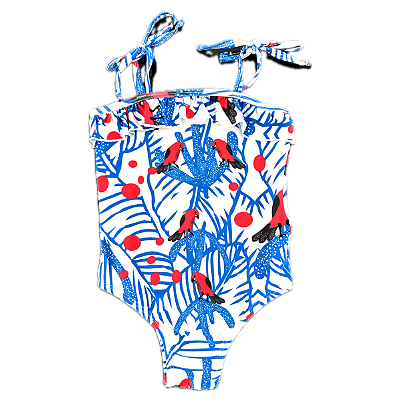 MAIÔ infantil . OLÍVIA . estampa TIÊ-SANGUE - AZUL . OTA .